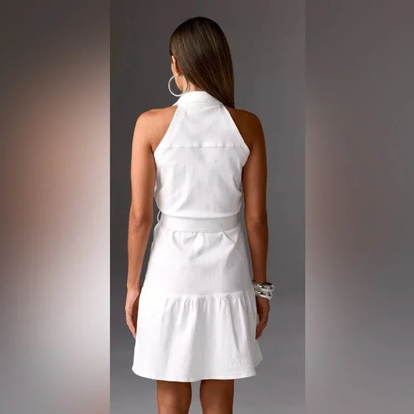 Boston Proper - Collared Denim A Line Dress - Picture 3 of 7